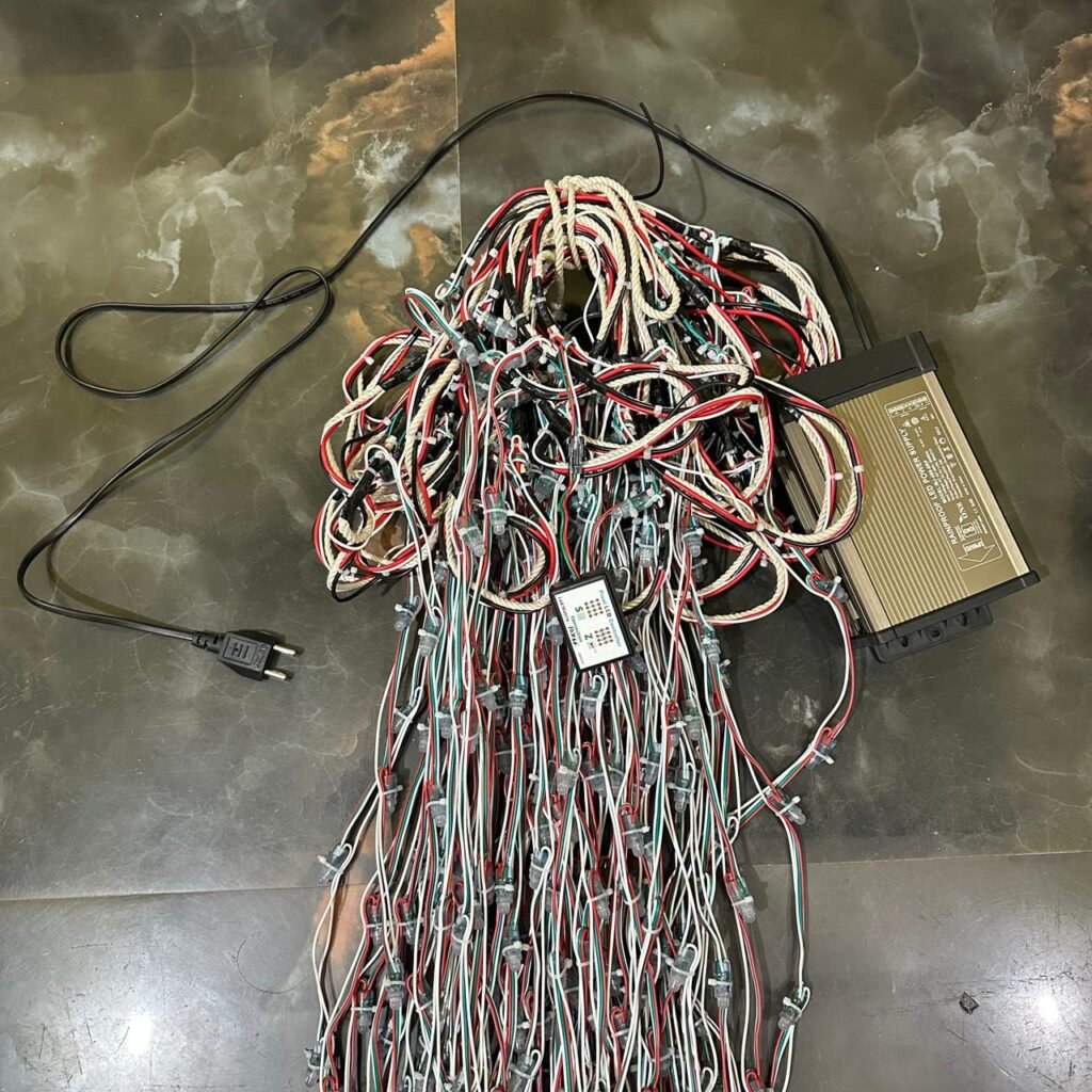 Multicolor LED Curtain String Light with Controller