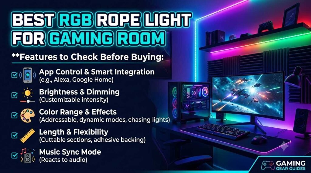 Best RGB Rope Light for Gaming Room: Features to Check Before Buying